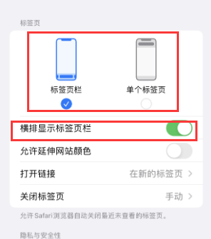 茅箭iPhone授权维修分享Safari浏览器如何切换标签栏位置 